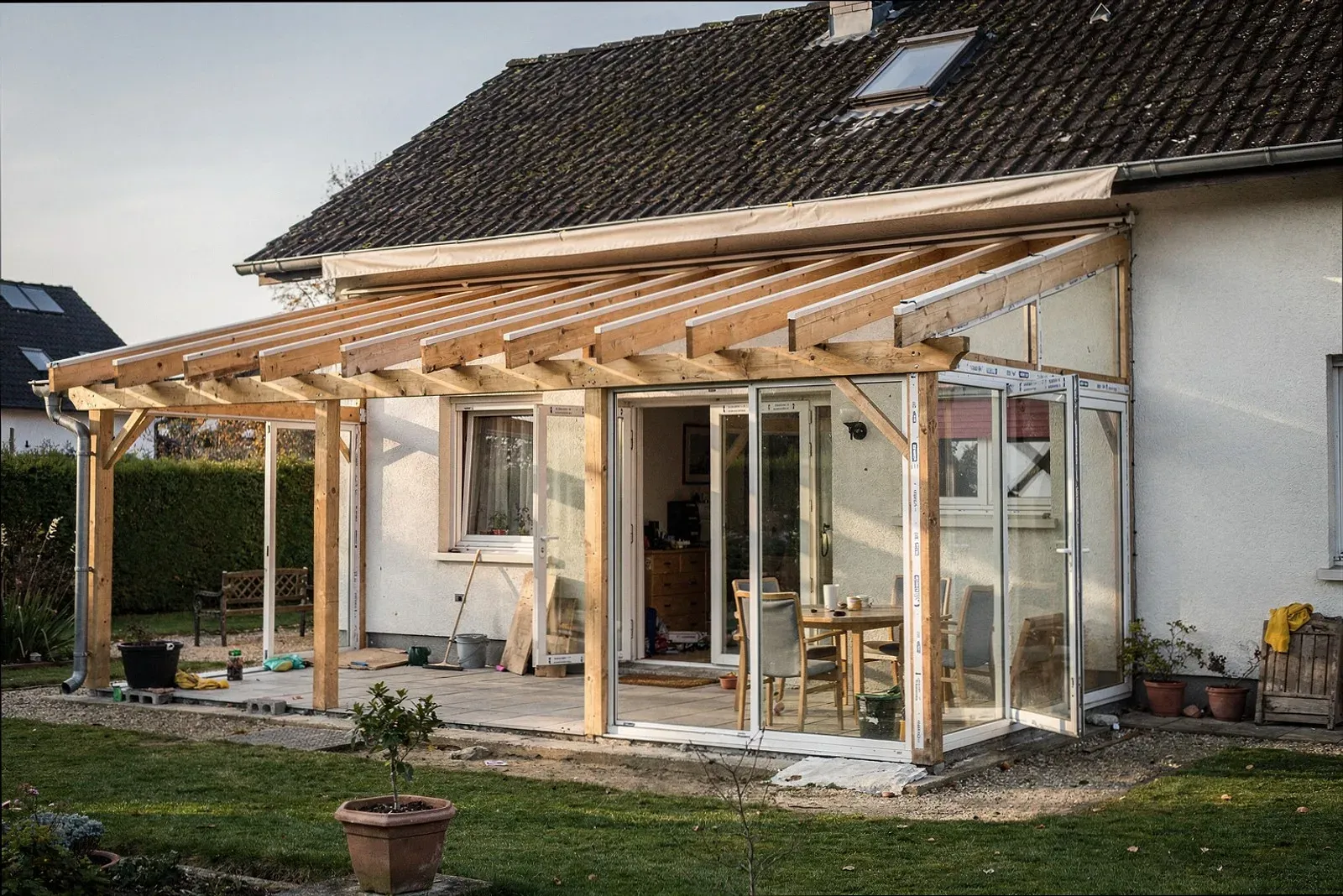 Verglaste Terrassenüberdachung in Euskirchen-Kuchenheim